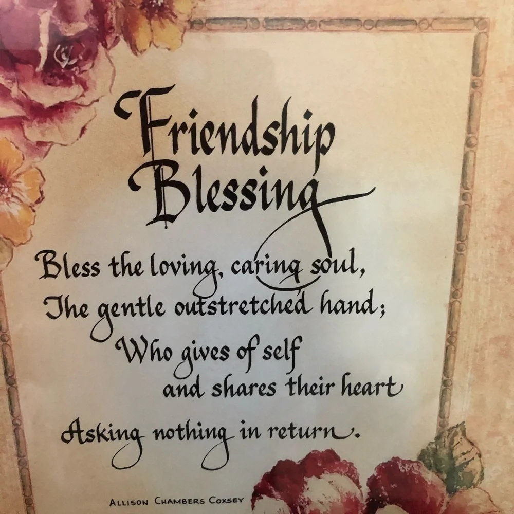 Home Interiors Friendship Blessing Picture Retired